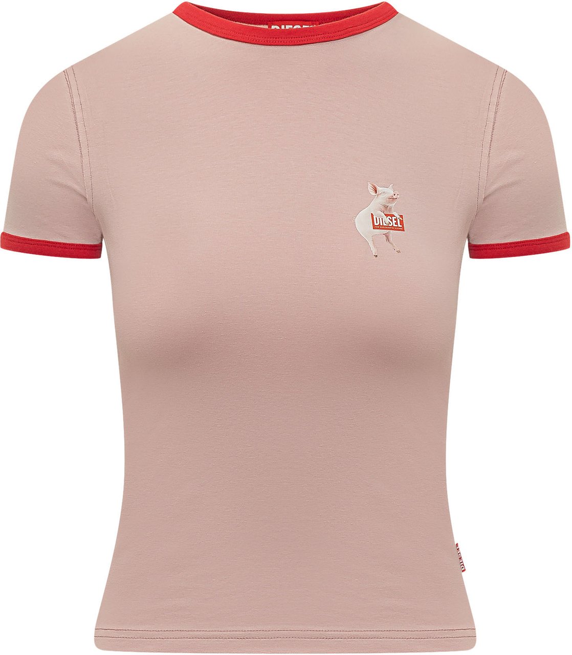 Diesel T-shirt con Stampa Maialino Roze