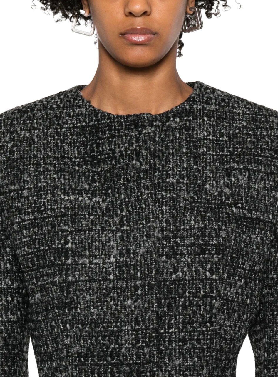 Diesel Crop Jacket Black Zwart