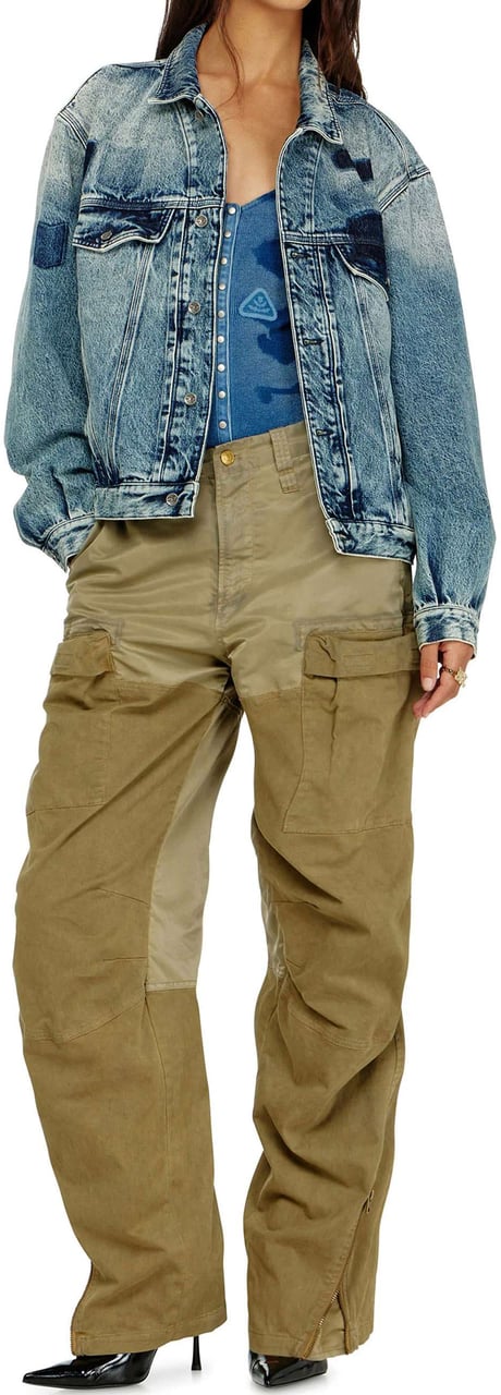 Diesel Trousers Green Donkergroen