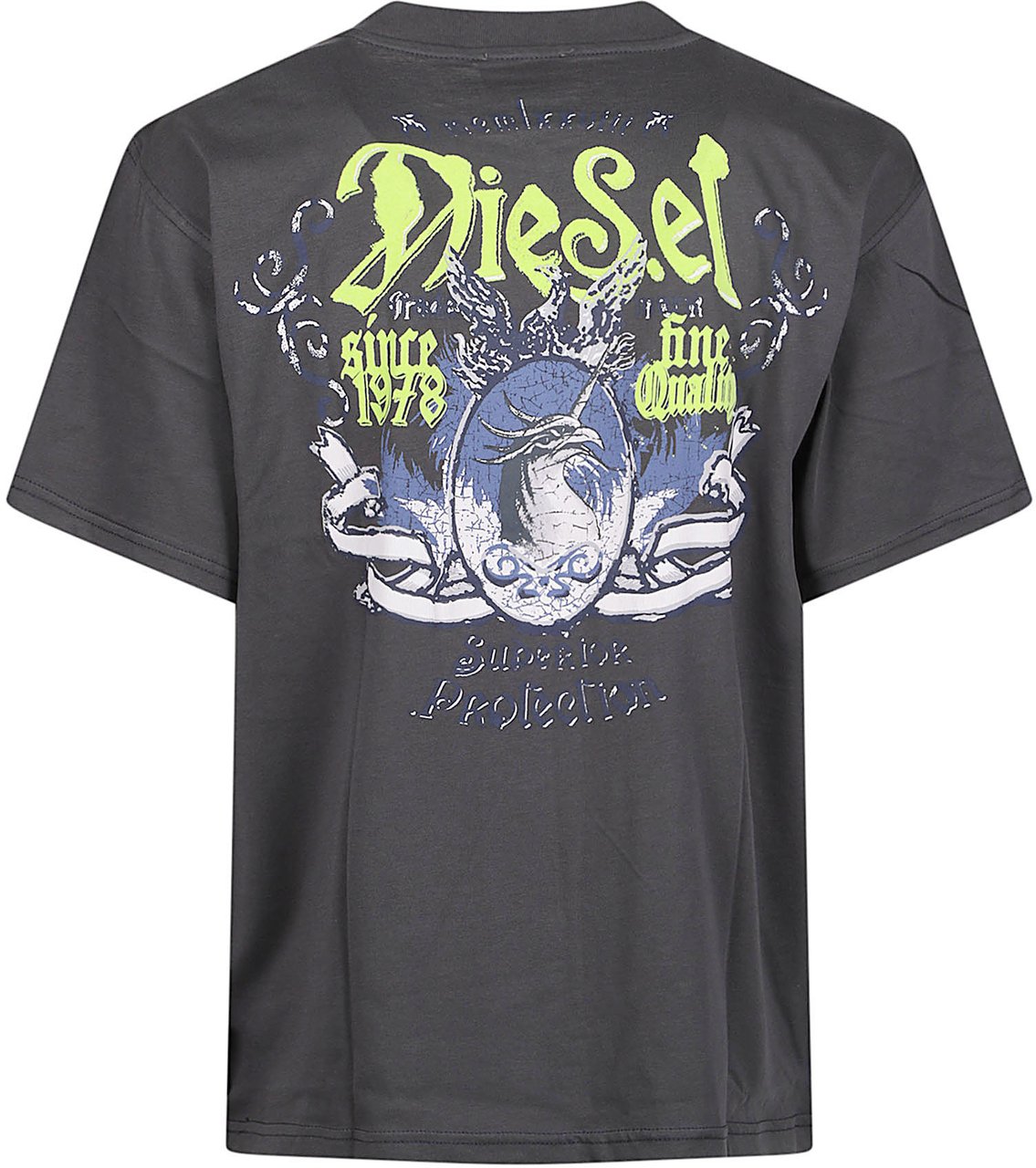 Diesel T-box T- Aa2 T-shirt Grey Grijs