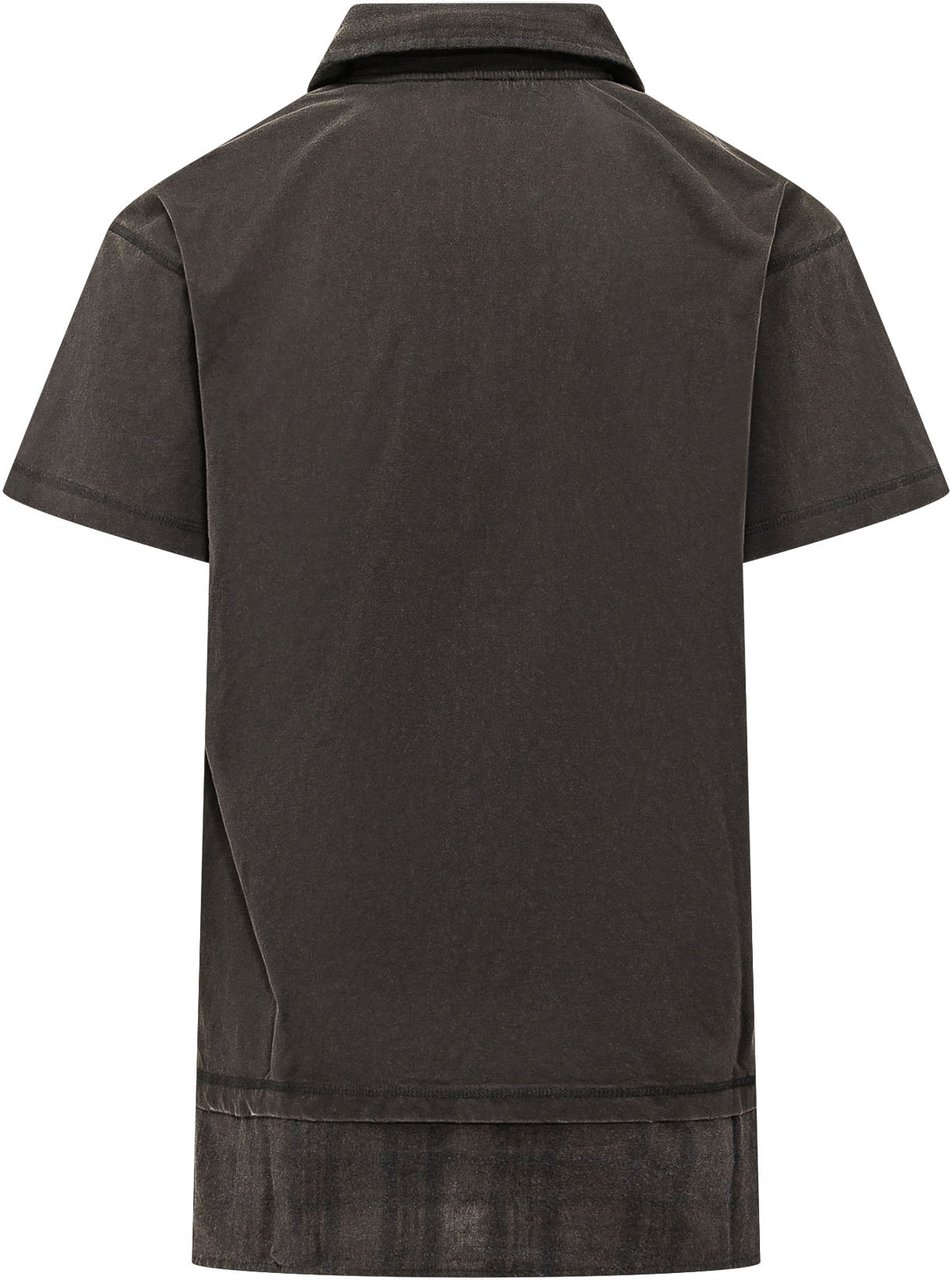 Diesel Polo a Maniche Corte Donkergrijs