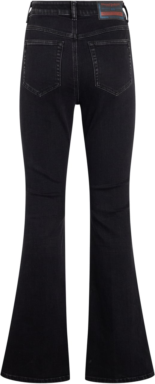 Diesel Bell-bottom jeans made of cotton denim Zwart