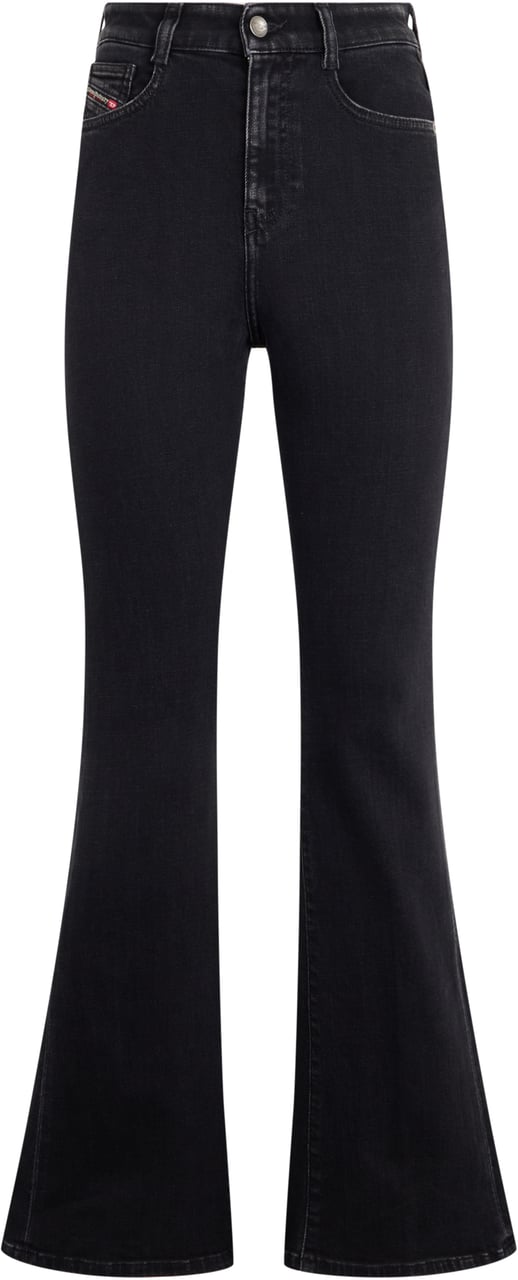 Diesel Bell-bottom jeans made of cotton denim Zwart