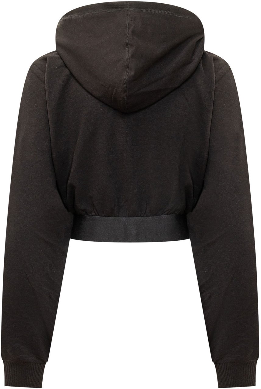 Diesel Felpa Nika Cropped con Cappuccio Donkergrijs