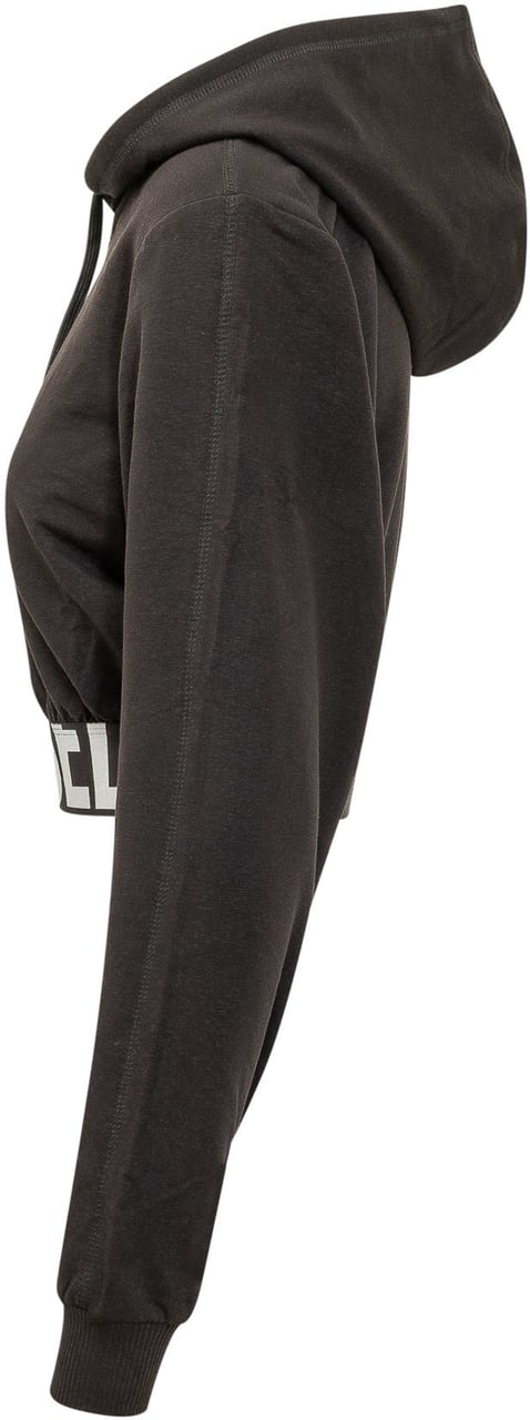 Diesel Felpa Nika Cropped con Cappuccio Donkergrijs