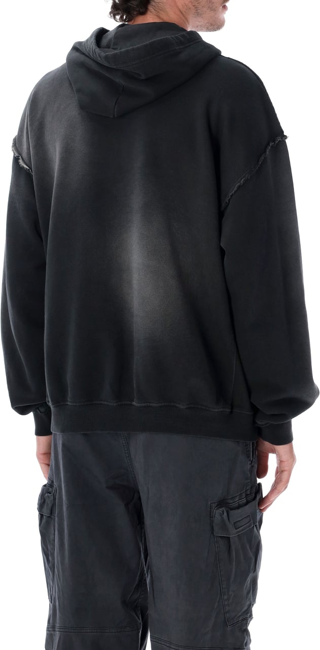 Diesel Pock Hoodie Washed Nero Donkergrijs