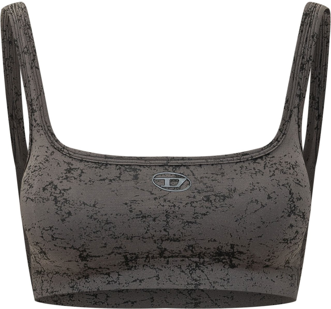 Diesel Reggiseno Sportivo Hella con Stampa Astratta Donkergrijs