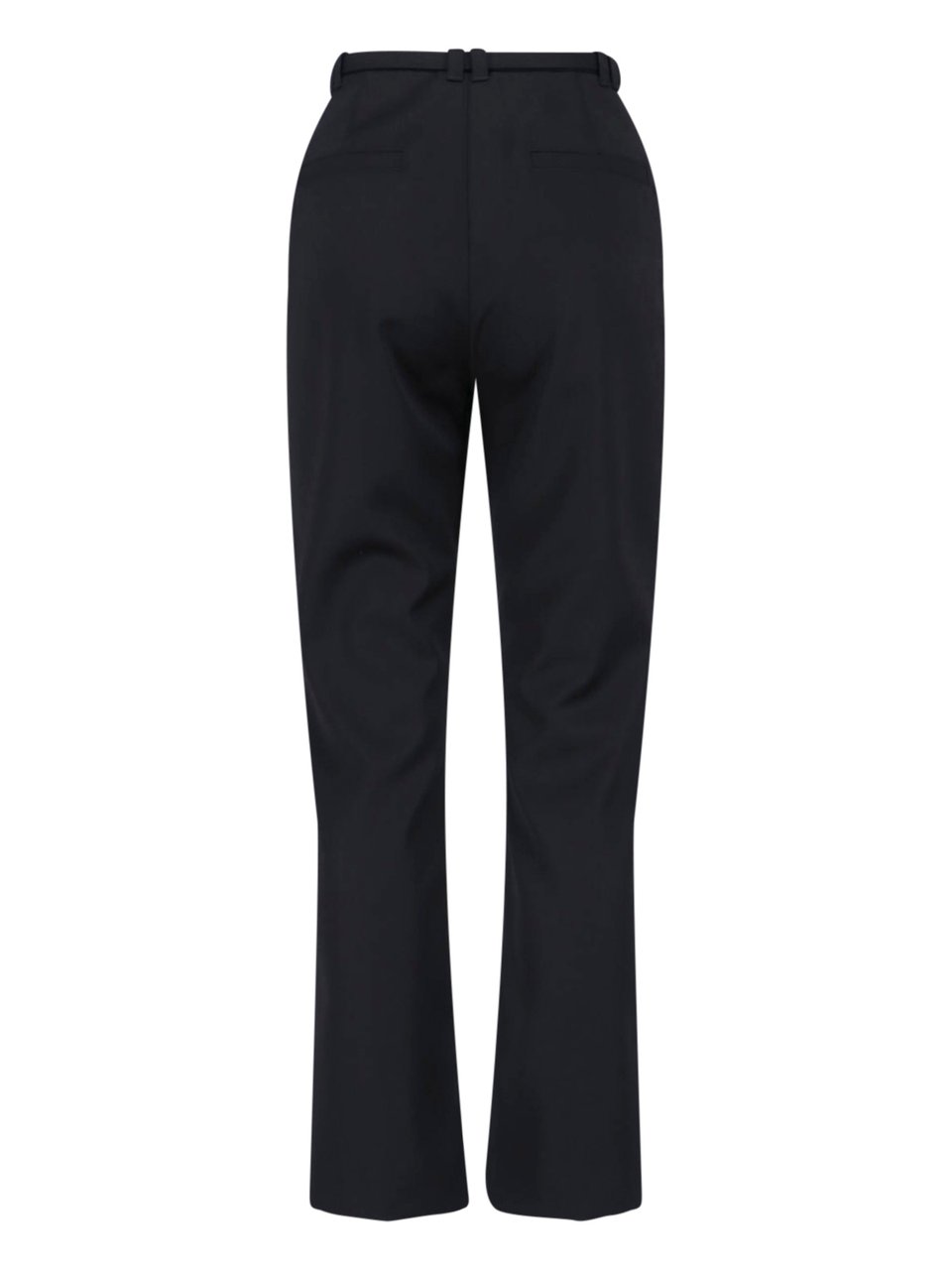 Diesel Black Tailored Wool Blend Pants with Belt Zwart