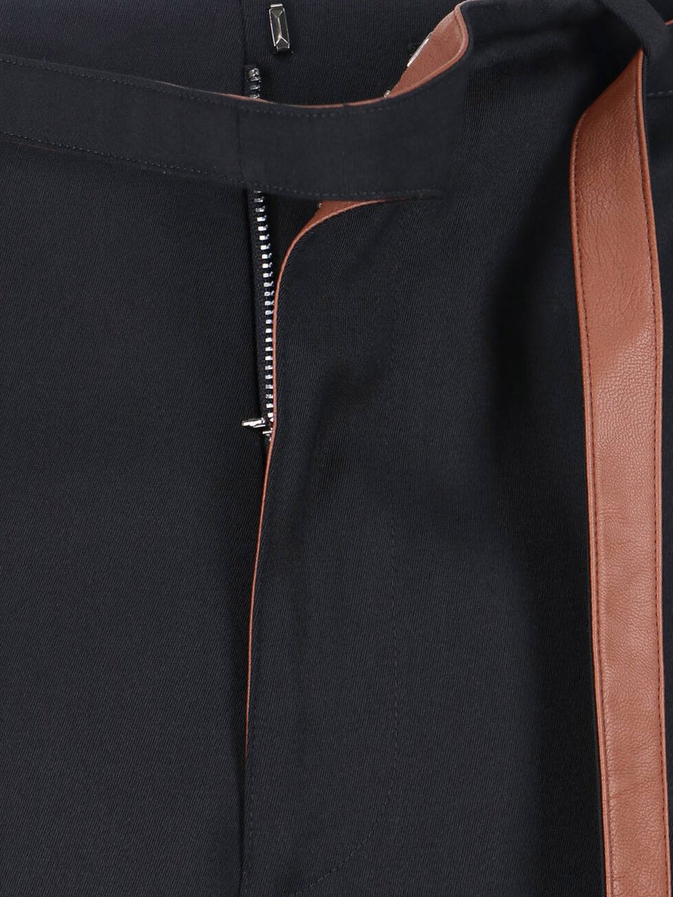 Diesel Black Tailored Biker Belt Straight Trousers Zwart