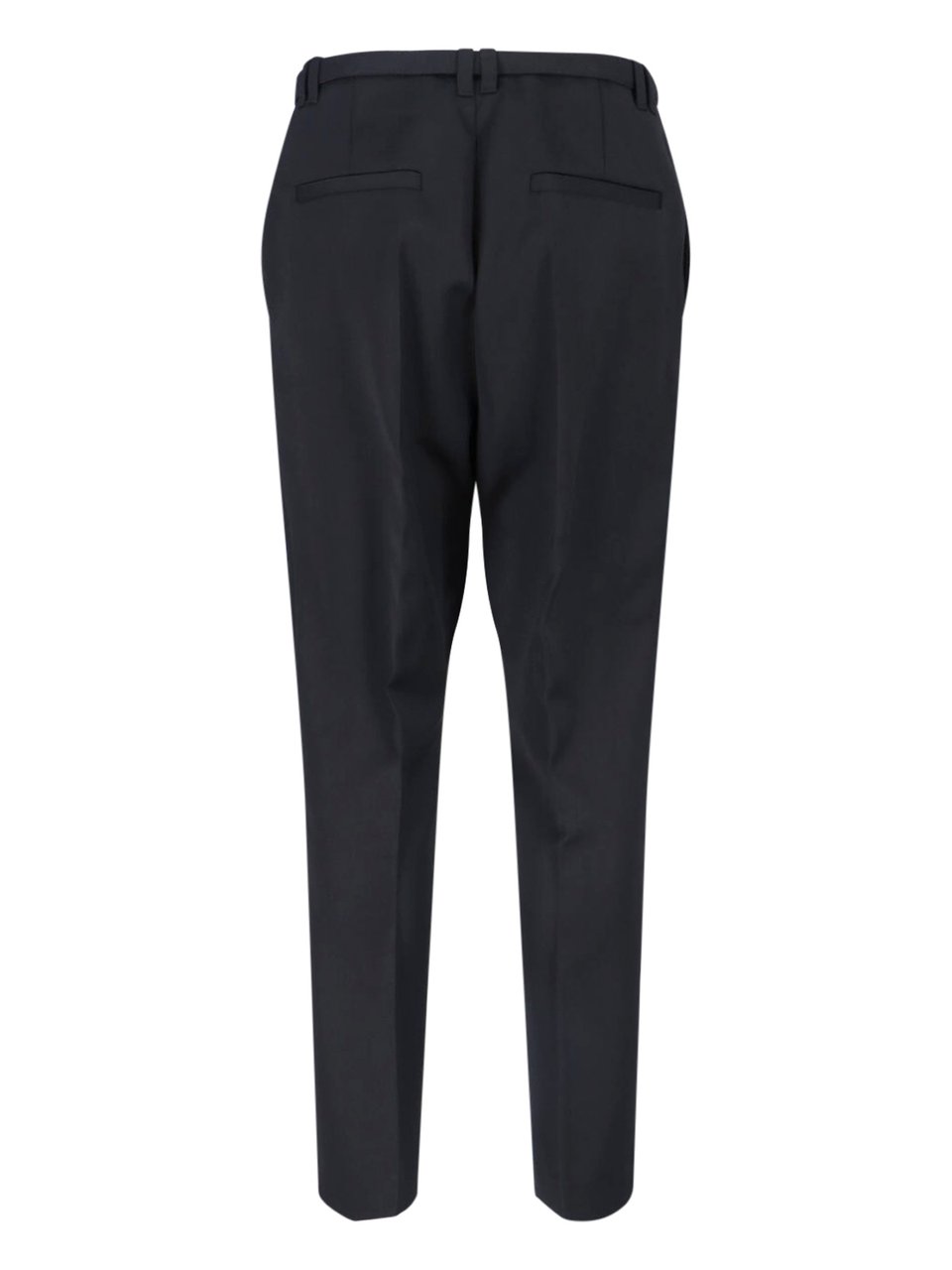 Diesel Black Tailored Biker Belt Straight Trousers Zwart