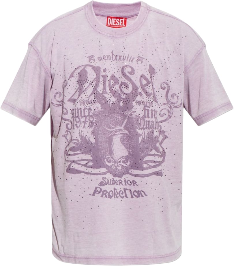 Diesel T-Shirts And Polos Purple Paars