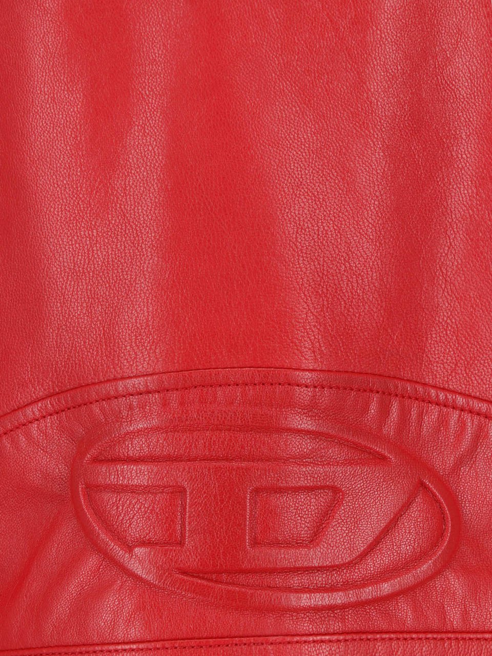 Diesel Multicolor Goat Leather Biker Jacket Rood