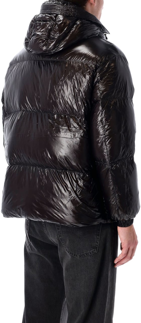 Diesel Rolfys Puffer Shiny Nero Zwart