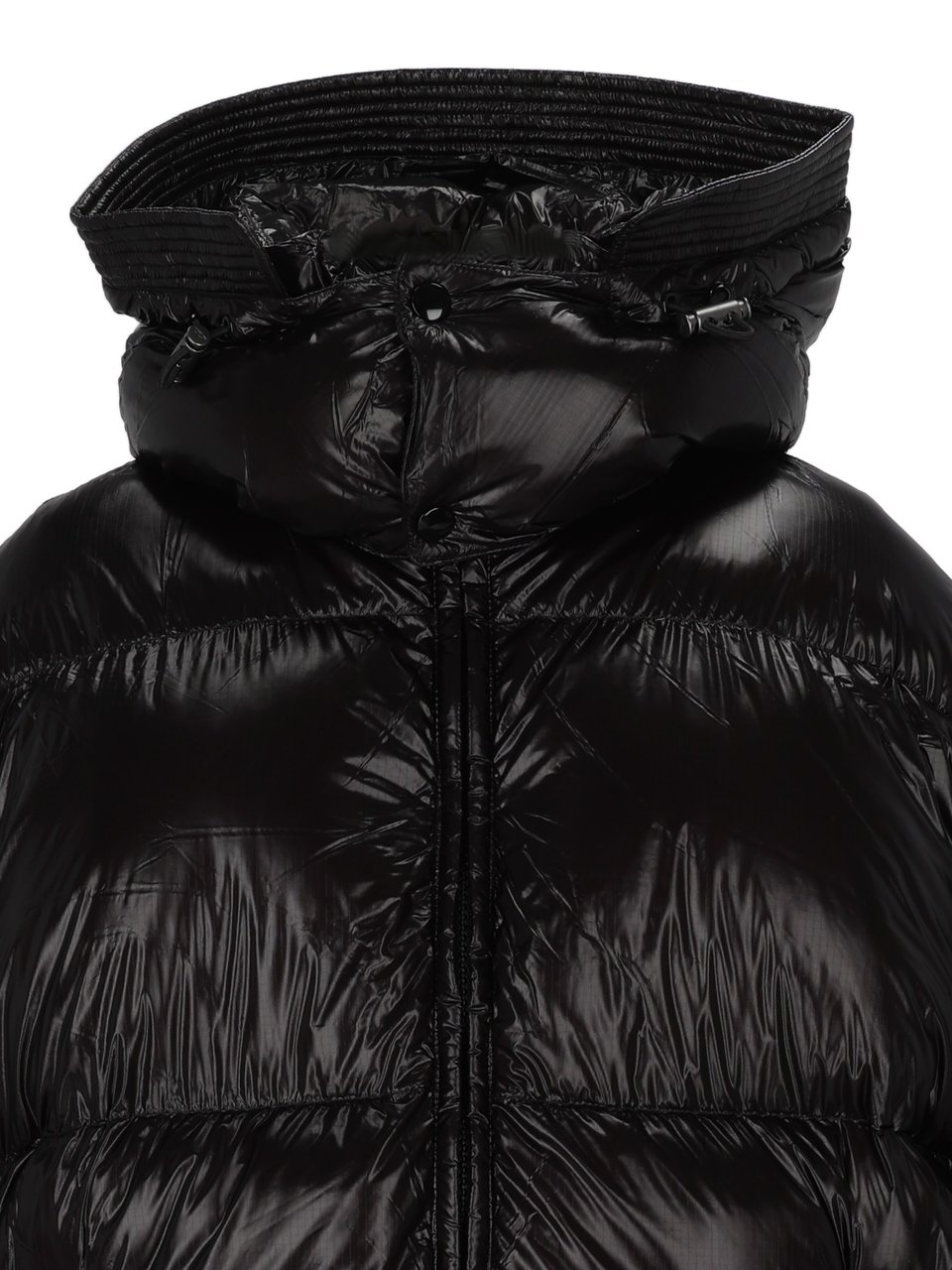 Diesel Glossy Quilted W-Rolfys-Wrd-Bkcp Down Jacket Zwart