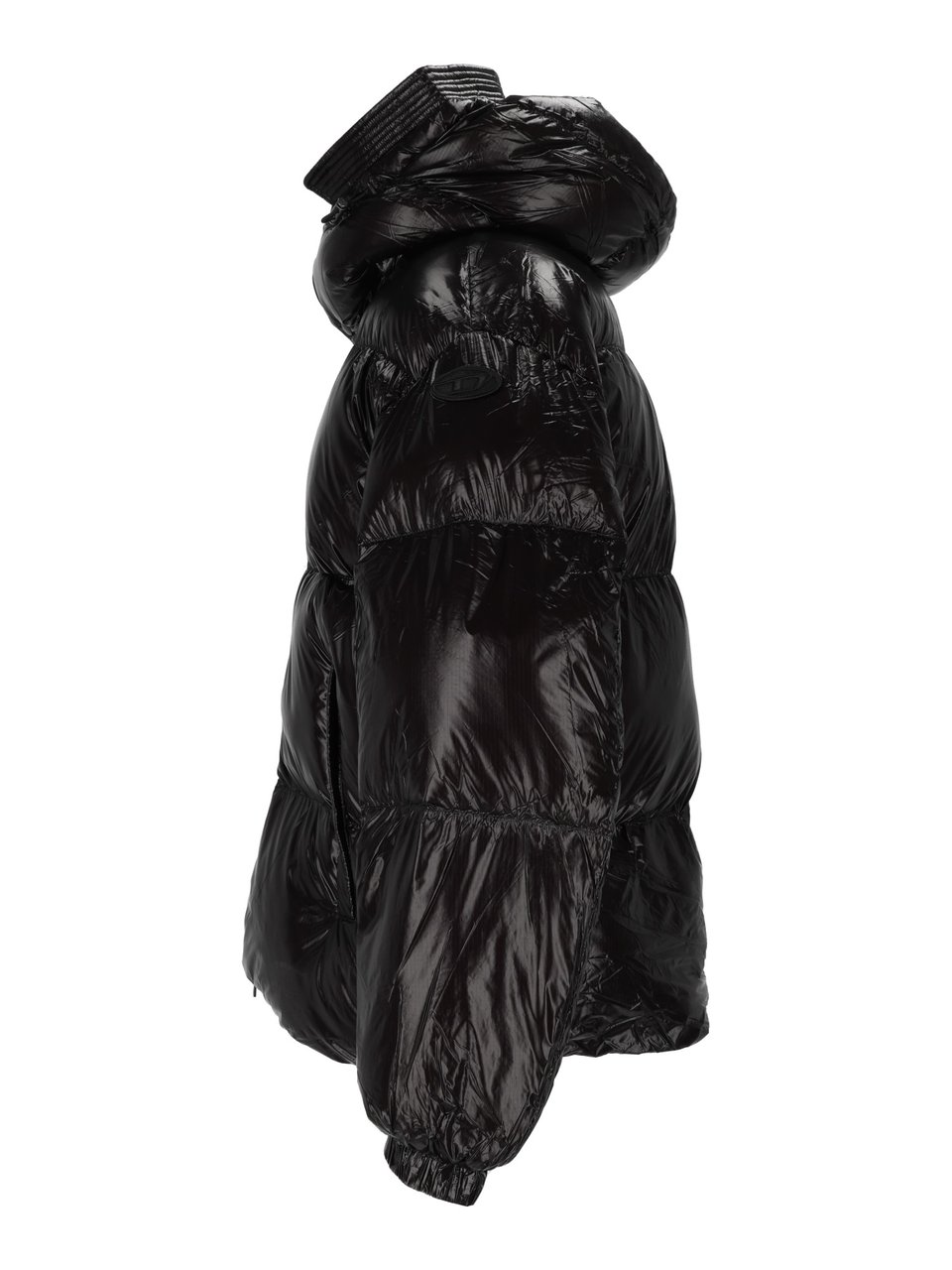 Diesel Glossy Quilted W-Rolfys-Wrd-Bkcp Down Jacket Zwart