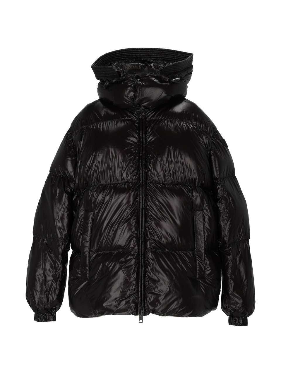 Diesel Glossy Quilted W-Rolfys-Wrd-Bkcp Down Jacket Zwart