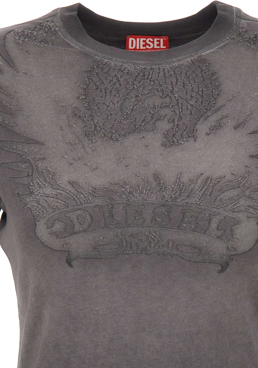 Diesel T-Shirts And Polos Grey Donkergrijs