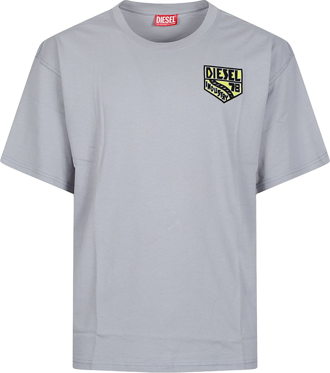 Diesel T-box T-aa15 T-shirt Grey Grijs