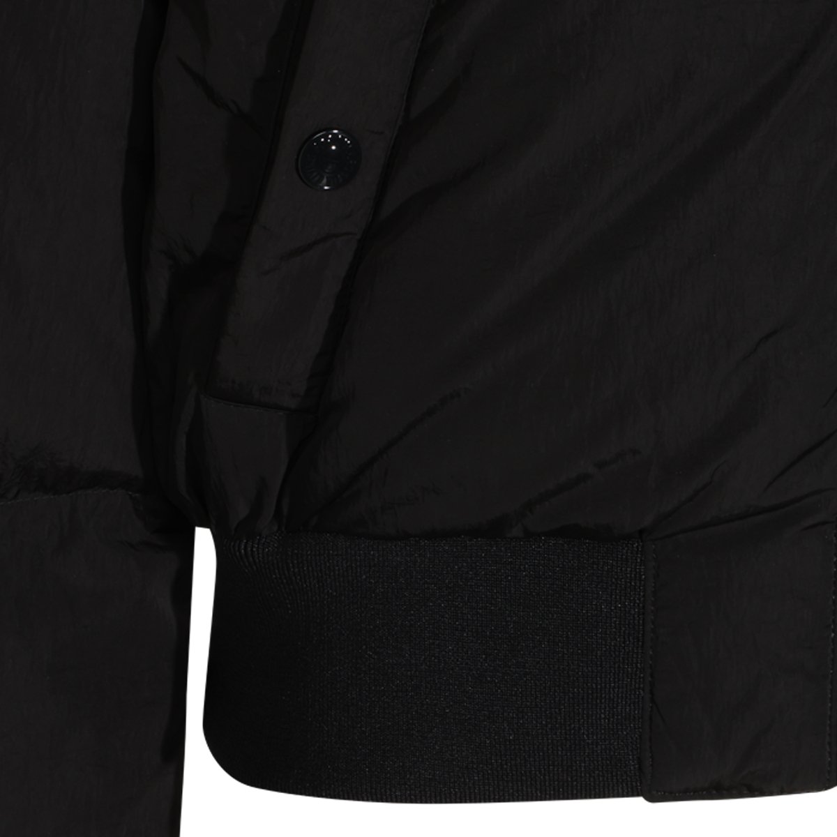 Diesel Black Hooded Crinkle Down Jacket Zwart