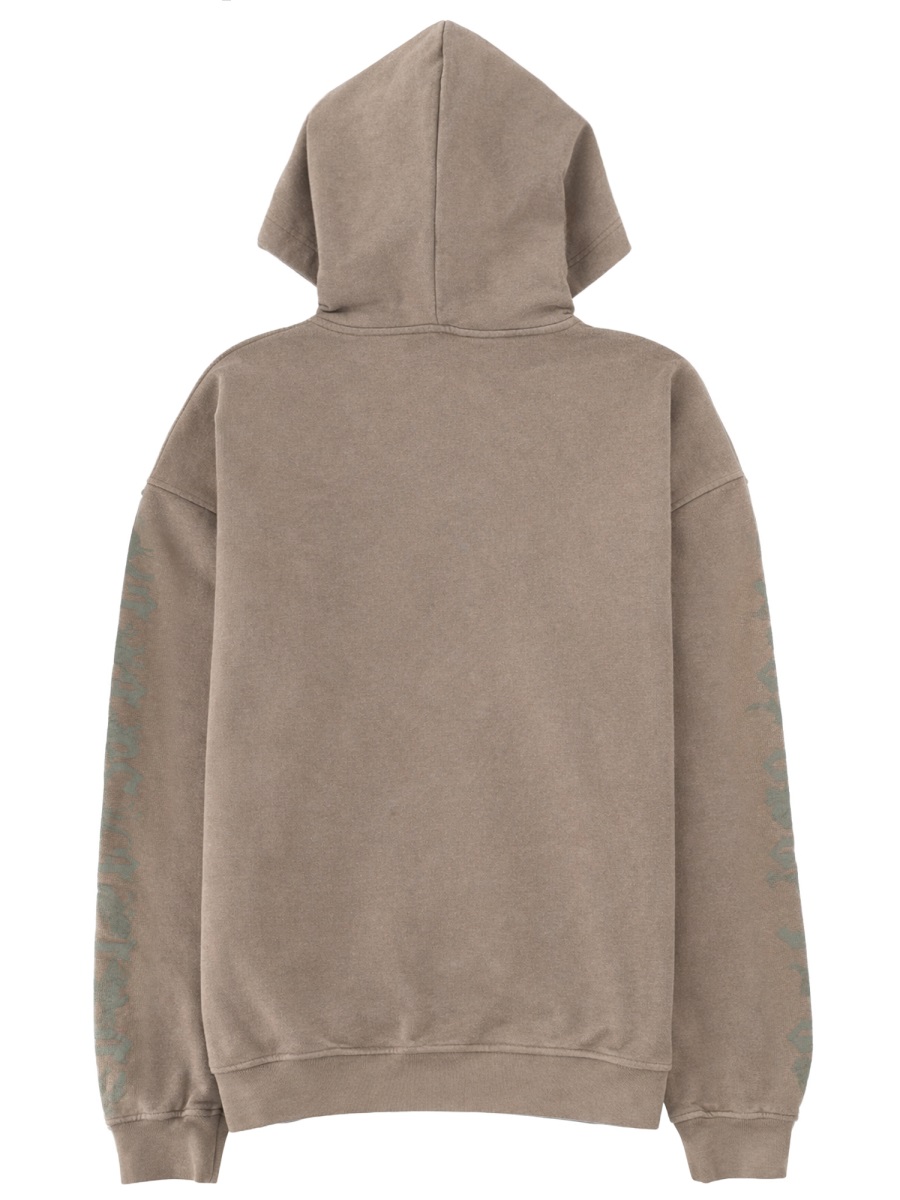 Diesel Cotton Hemp Graphic Logo Hoodie Bruin