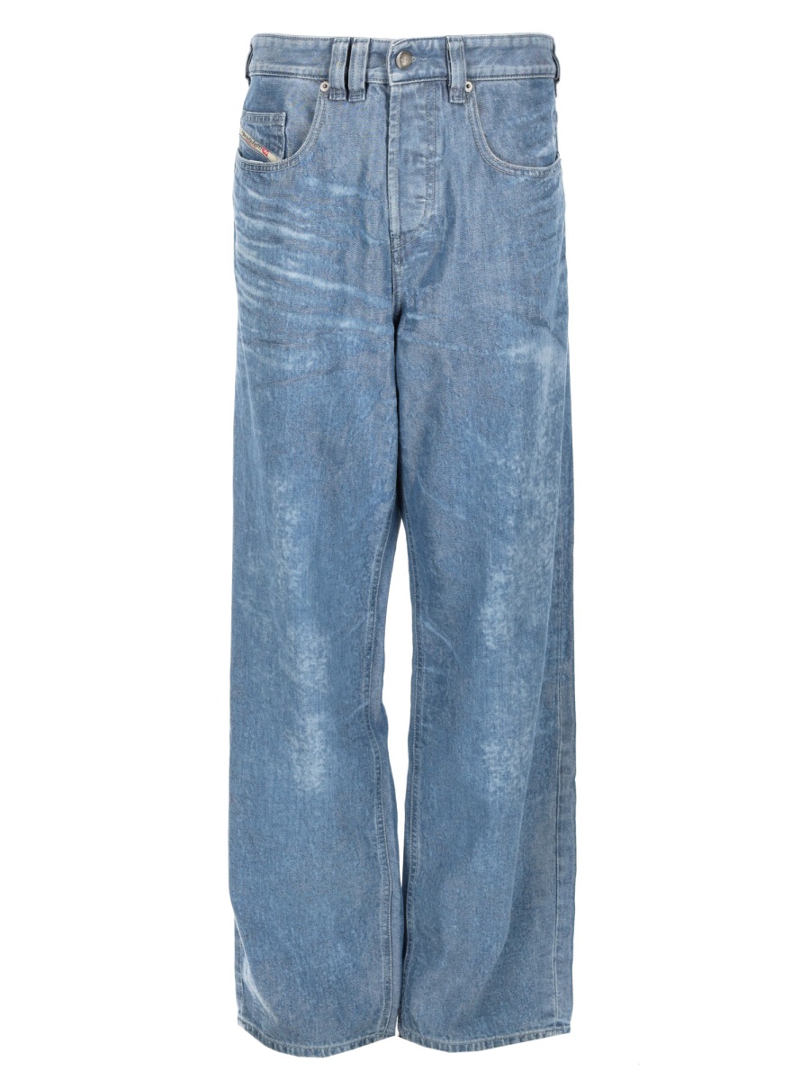 Diesel 2001 D-Macro-Fsi1 Faded Wide Jeans Blauw