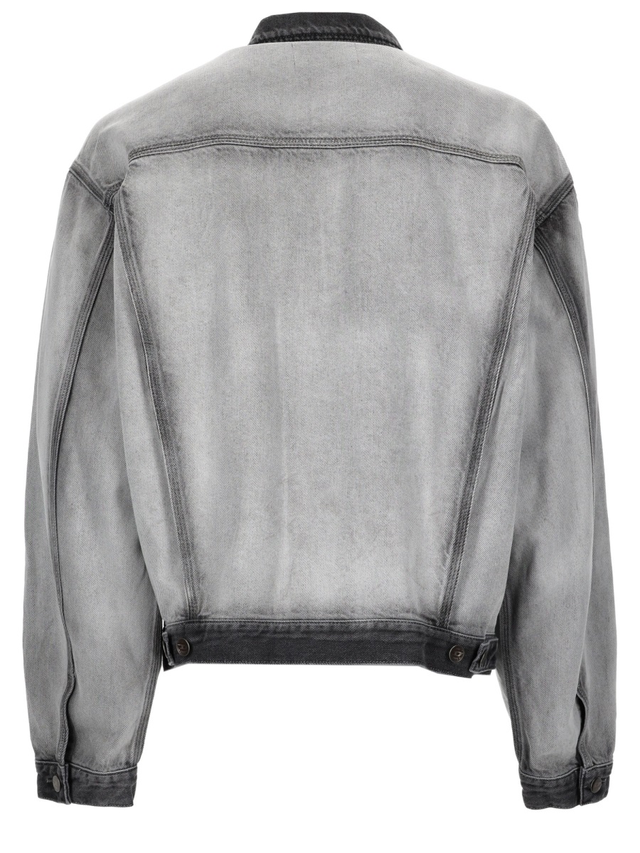 Diesel Washed Grey D-Denver-Fsi Denim Jacket Grijs