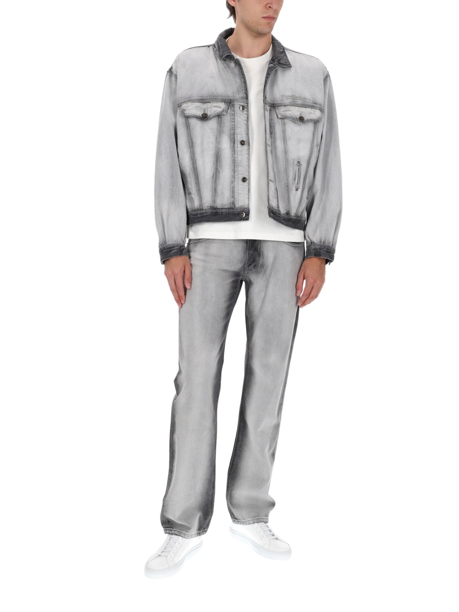 Diesel Washed Grey D-Denver-Fsi Denim Jacket Grijs