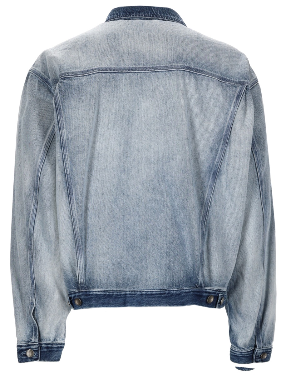 Diesel D-Denver-Fsi1 Cropped Denim Jacket Grijs