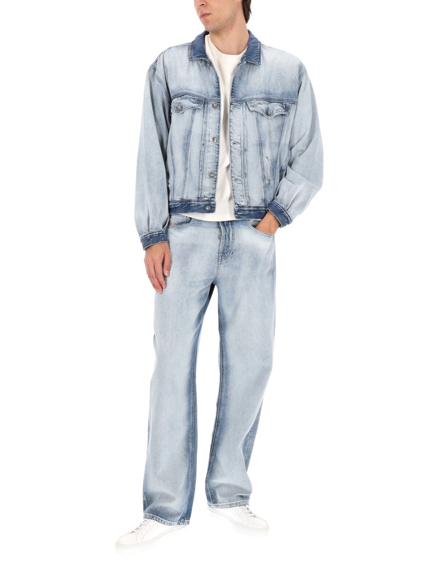 Diesel D-Denver-Fsi1 Cropped Denim Jacket Grijs