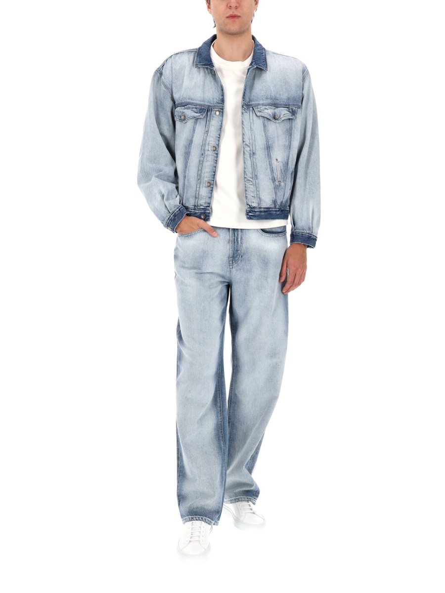Diesel 2001 D-Macro-Fsi2 Wide-Leg Jeans Grijs