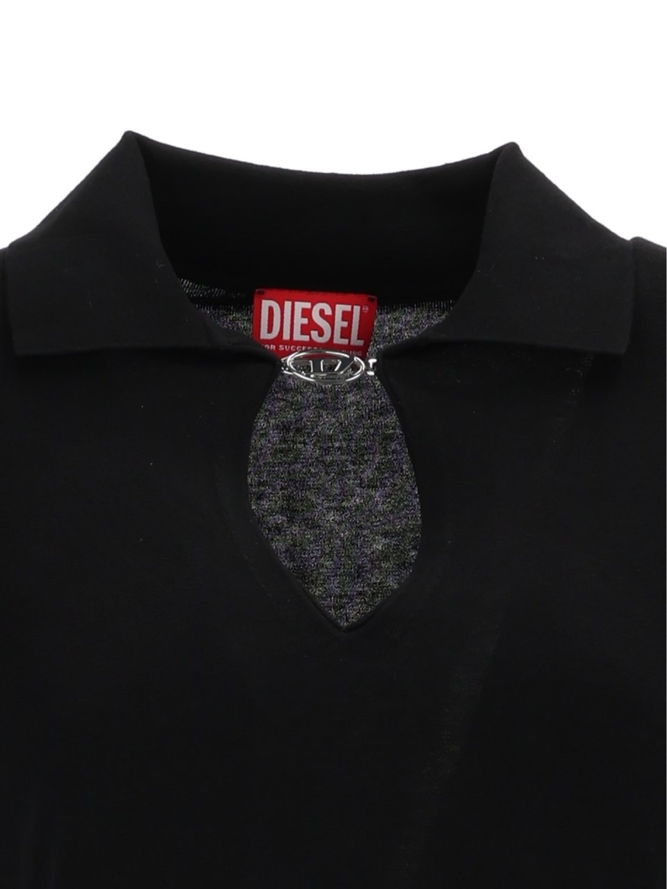 Diesel M-Lilli Teardrop Cutout Top Zwart