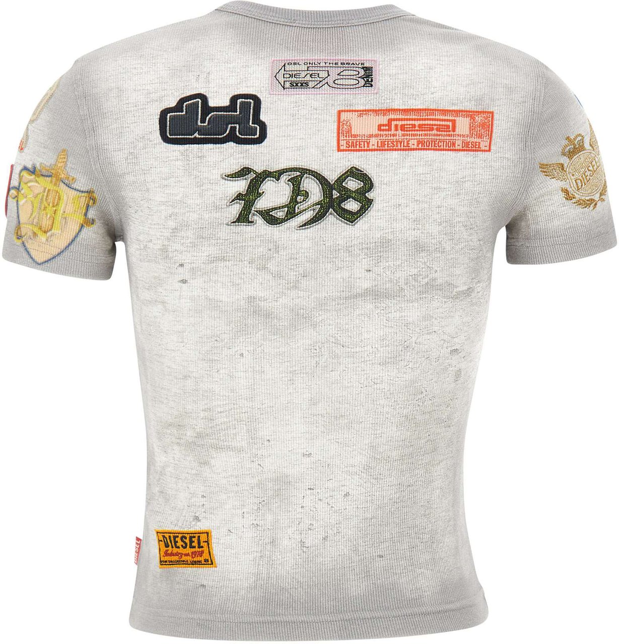 Diesel T-Shirts And Polos Grey Lichtgrijs