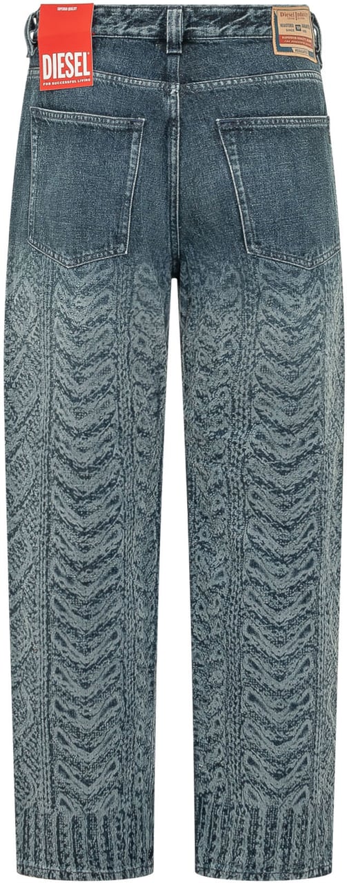 Diesel Jeans 2024 D Macs con Motivo Grafico Blauw
