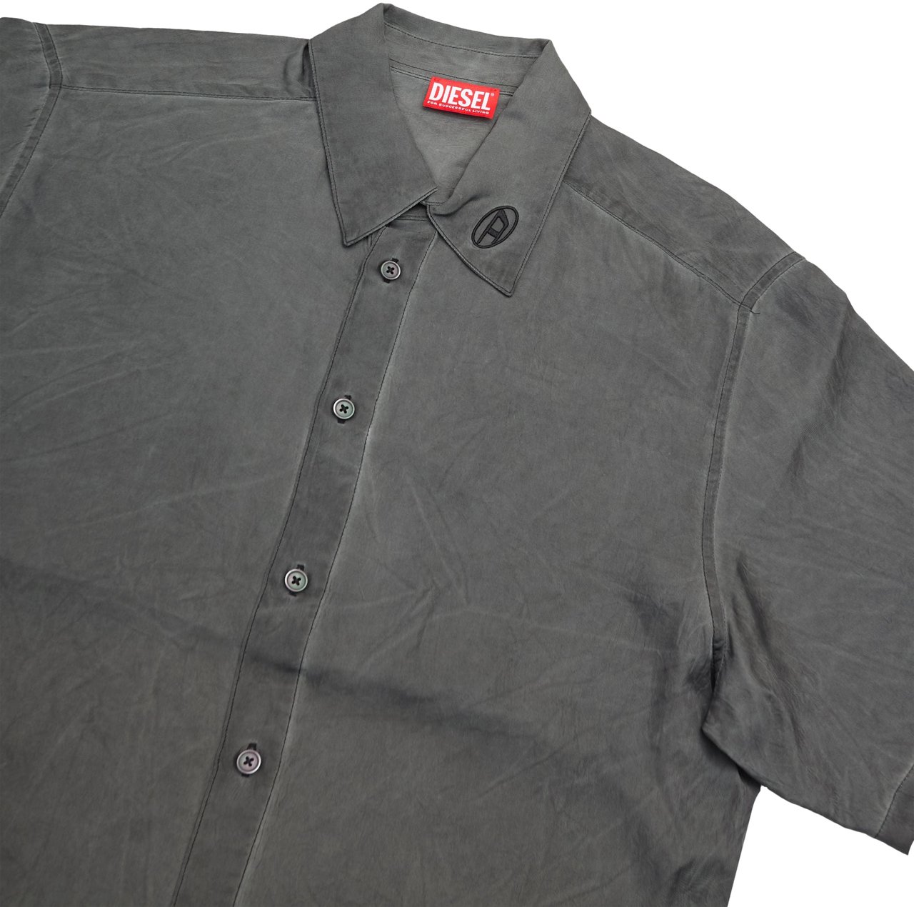Diesel Camicia S-Leon Ss Grigia Grijs