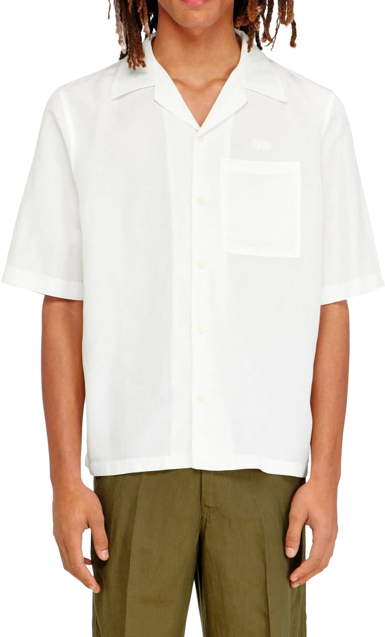 Diesel Camicia Ss Brack Avorio Divers