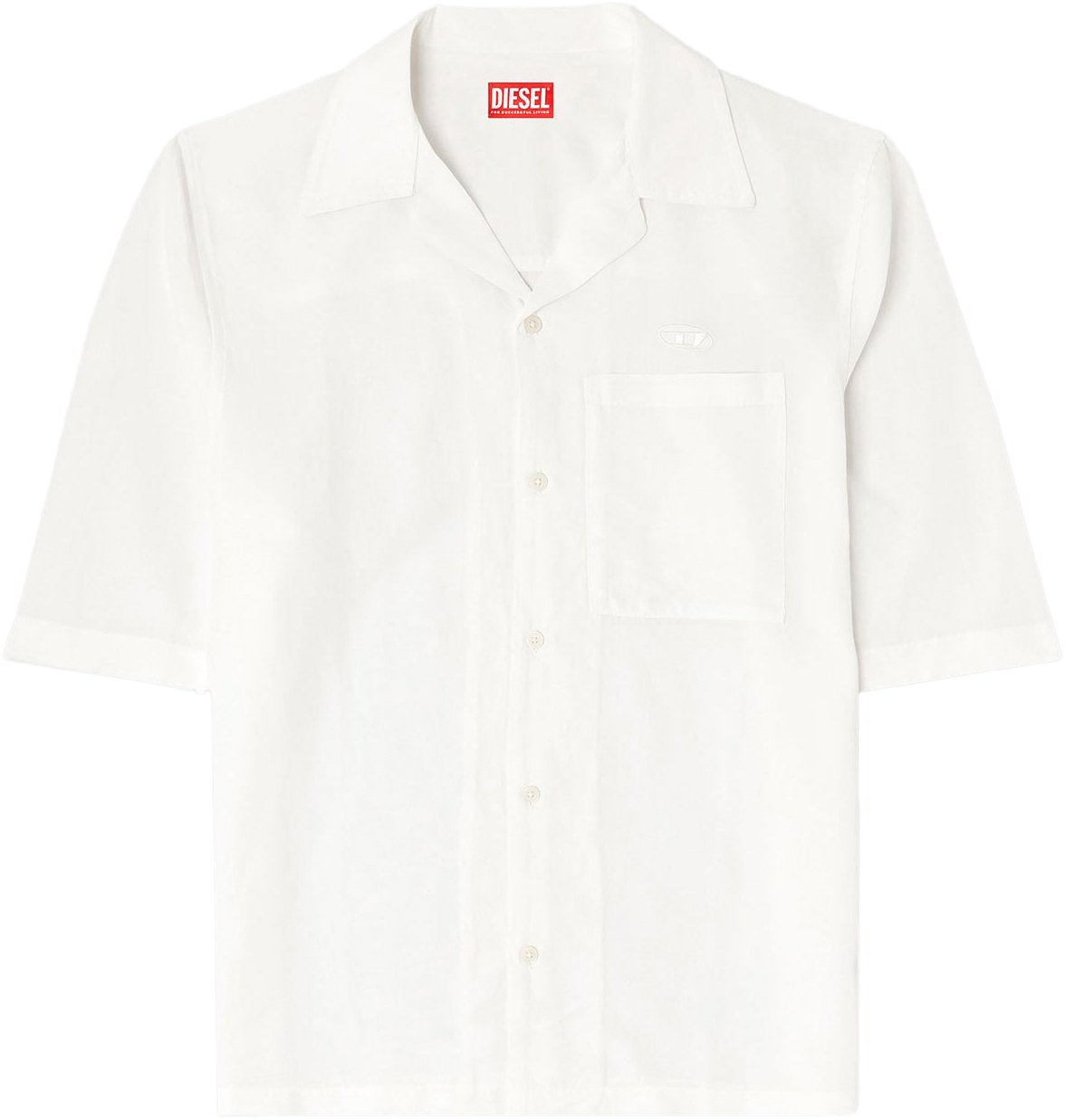 Diesel Camicia Ss Brack Avorio Divers