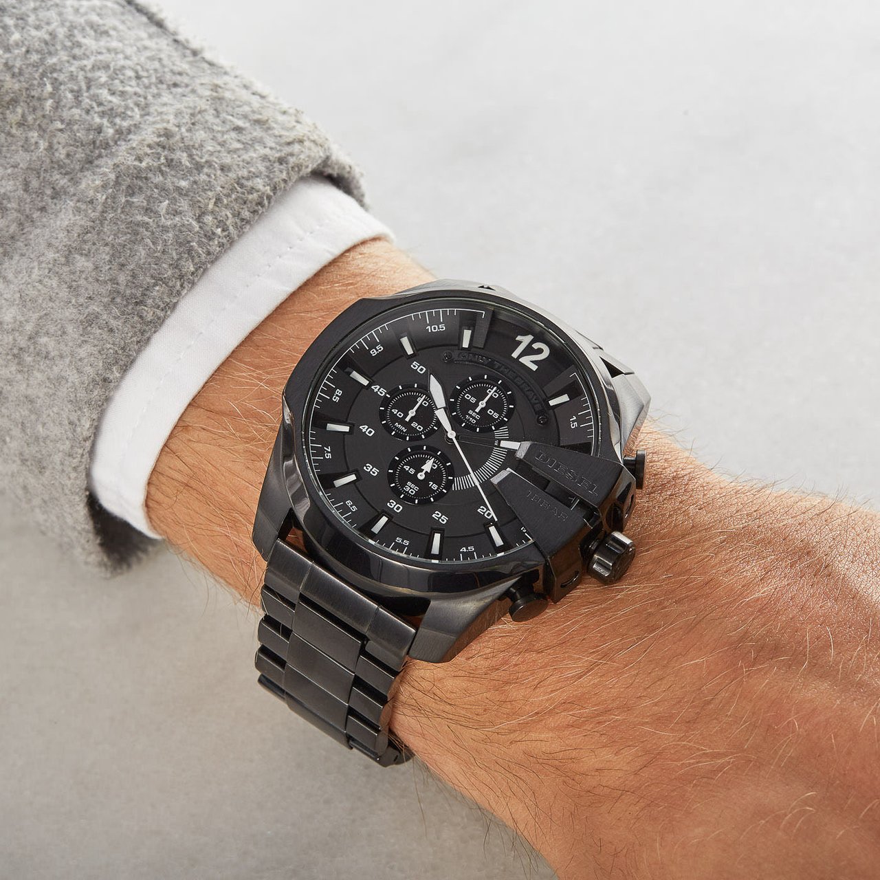 Diesel Mega Chief - Horloge - Zwart Zwart