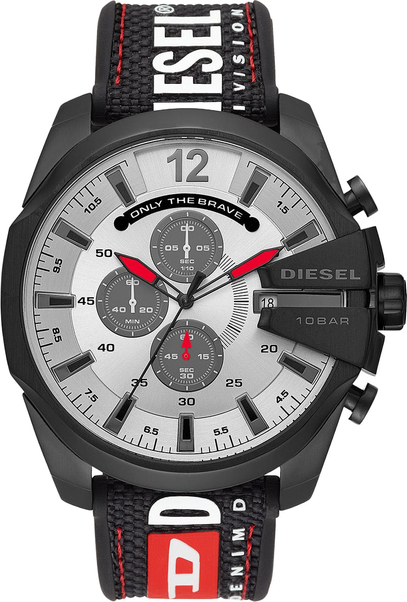 Diesel Mega Chief - Horloge - Zwart Zilver