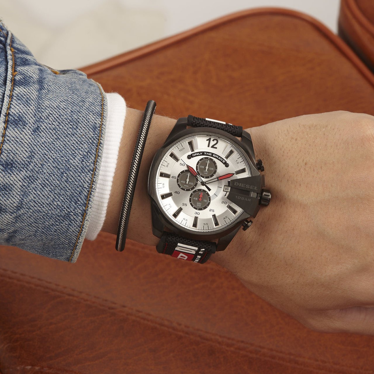 Diesel Mega Chief - Horloge - Zwart Zilver
