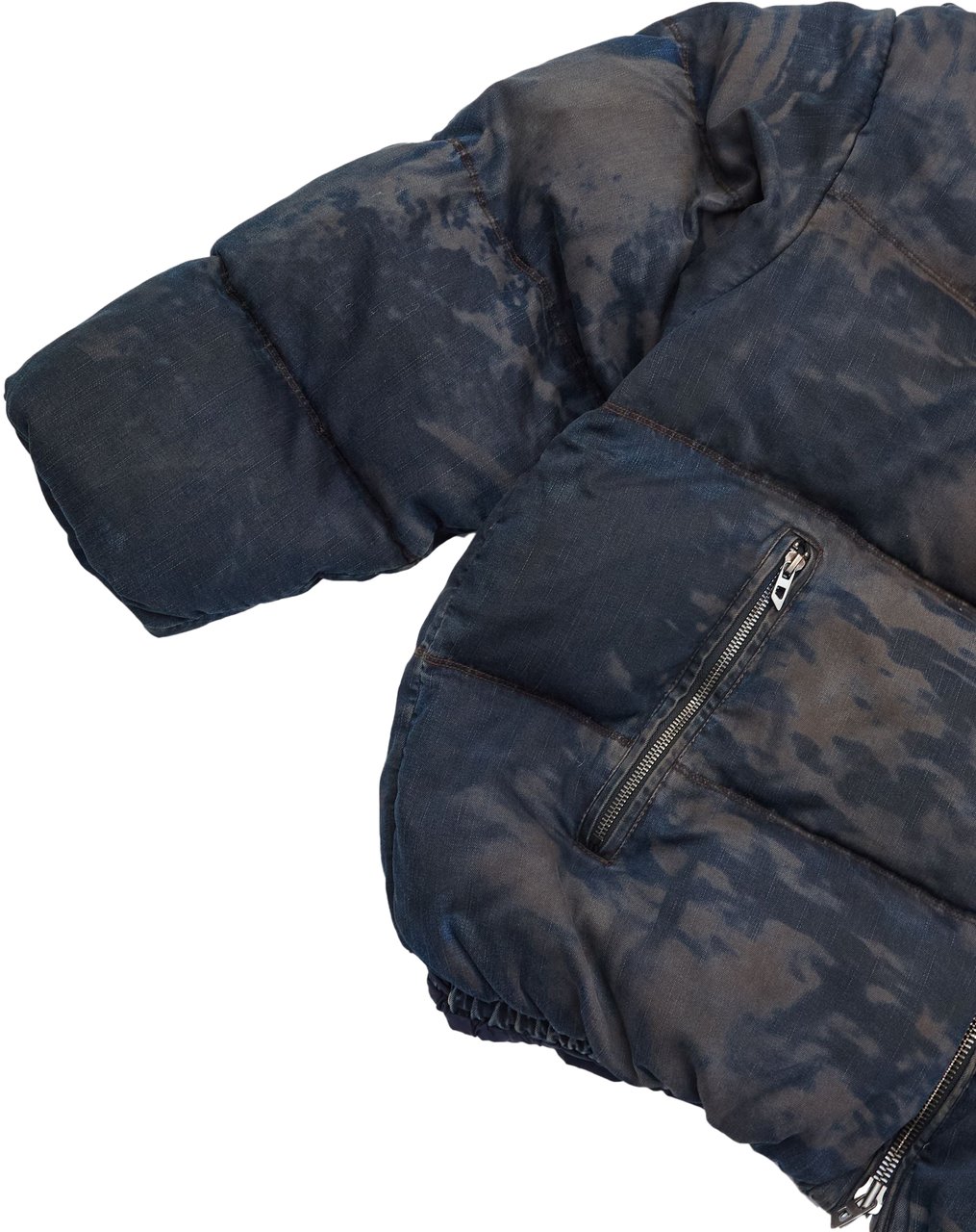 Diesel Giacca Puffer W-Johns Marrone/Blu Blauw