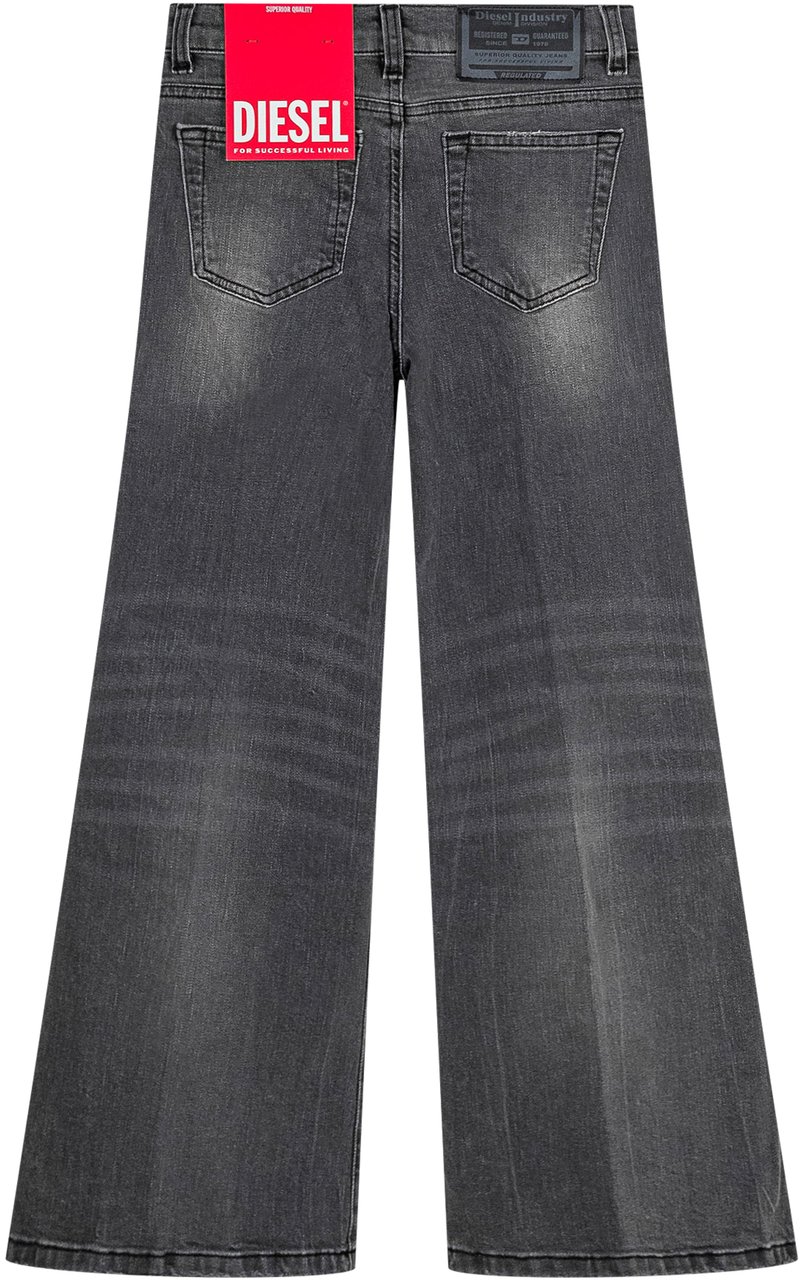 Diesel Diesel Kids Jeans a Gamba Larga Blu Zwart