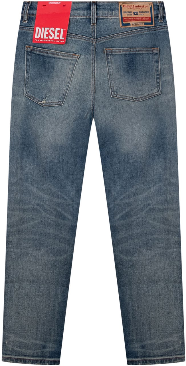 Diesel Jeans Slim con Dettagli Usurati Blauw