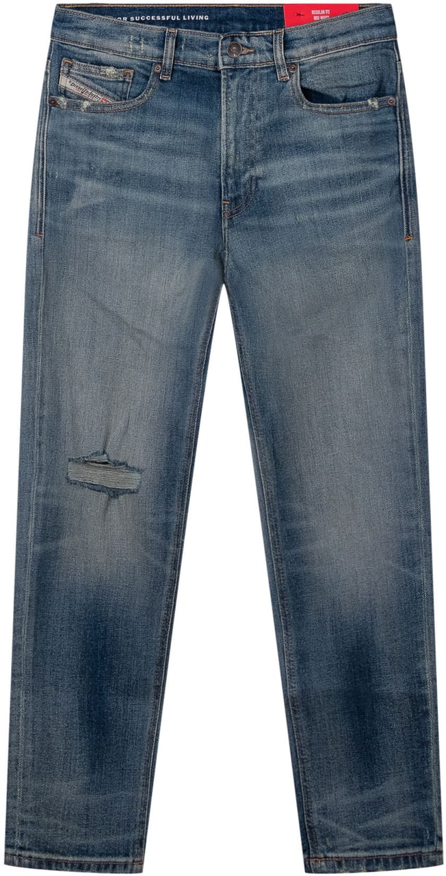 Diesel Jeans Slim con Dettagli Usurati Blauw
