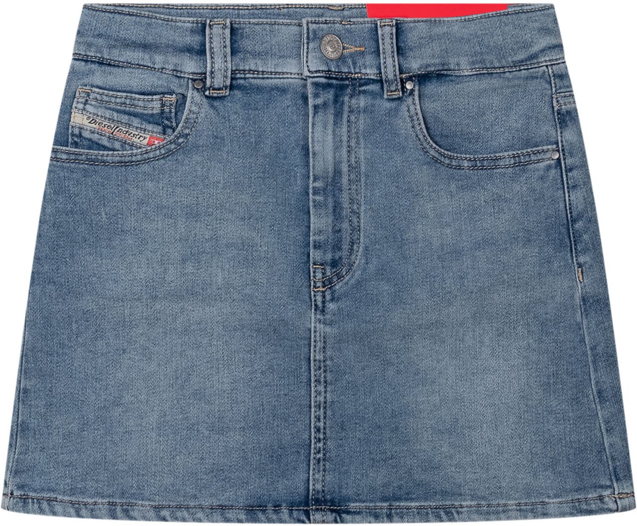 Diesel Gonna in Denim Corta Blauw