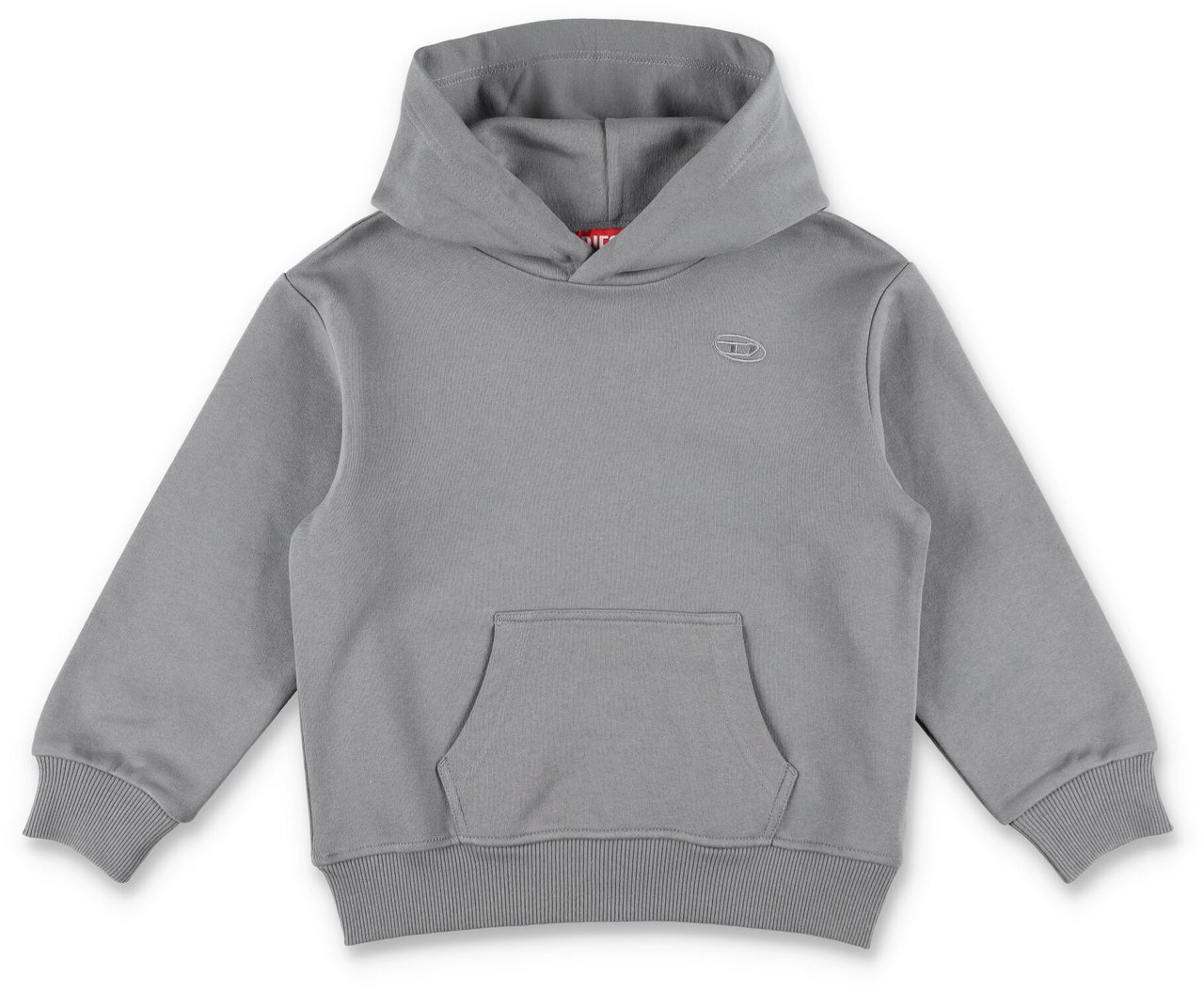 Diesel Hoodie Fleece D Big Back Grigio Grijs