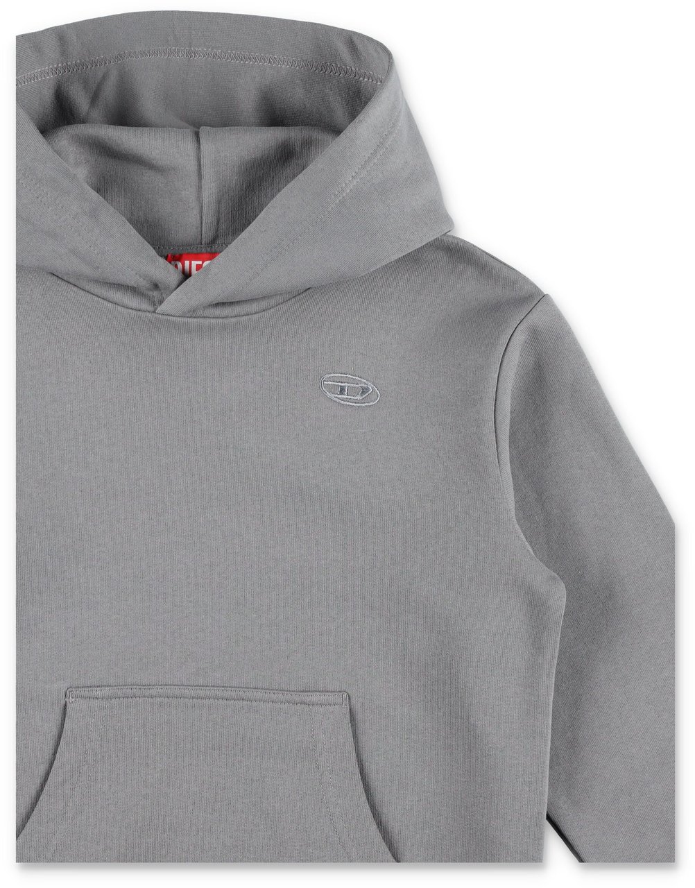 Diesel Hoodie Fleece D Big Back Grigio Grijs