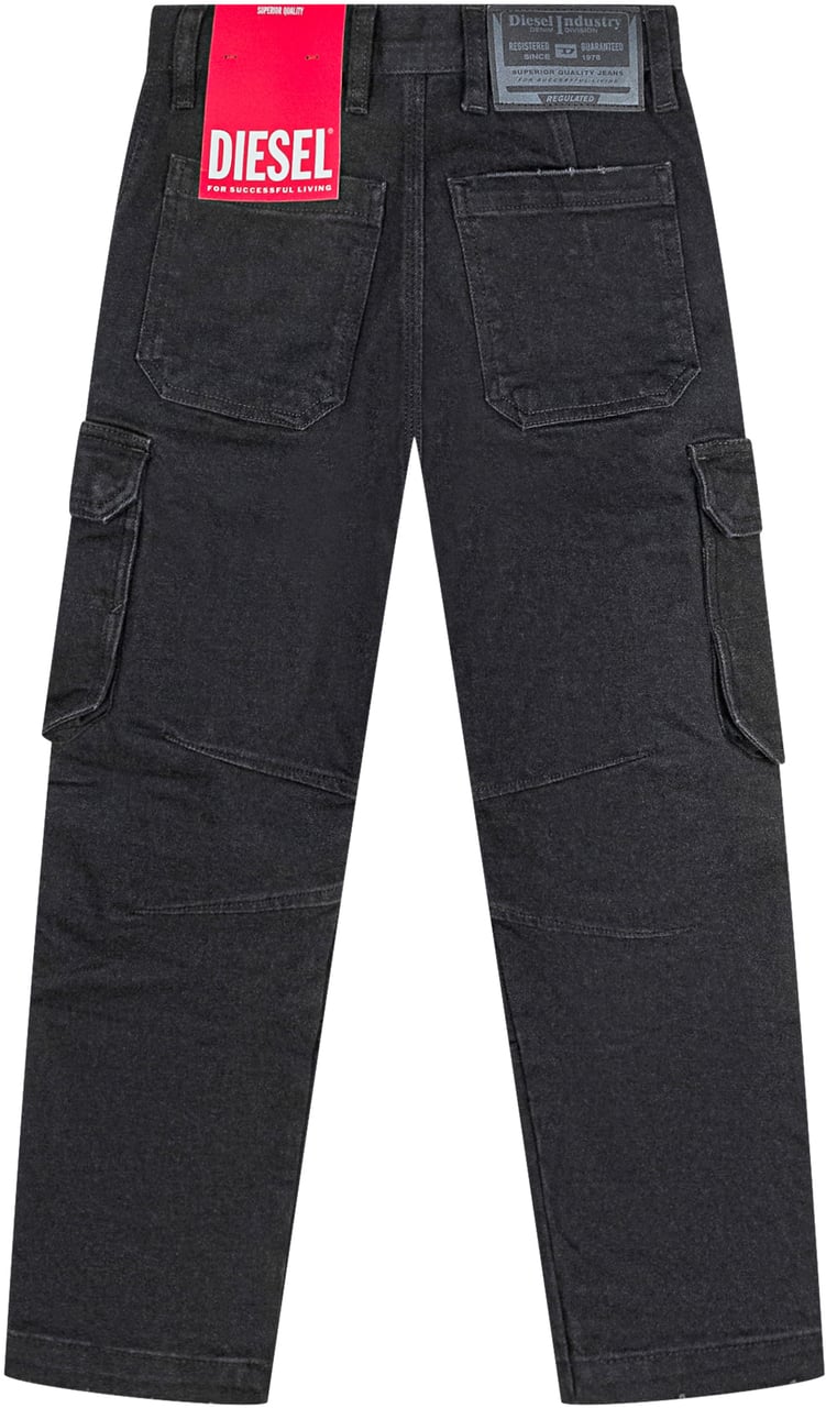Diesel Diesel Kids Jeans Cargo Neri Zwart