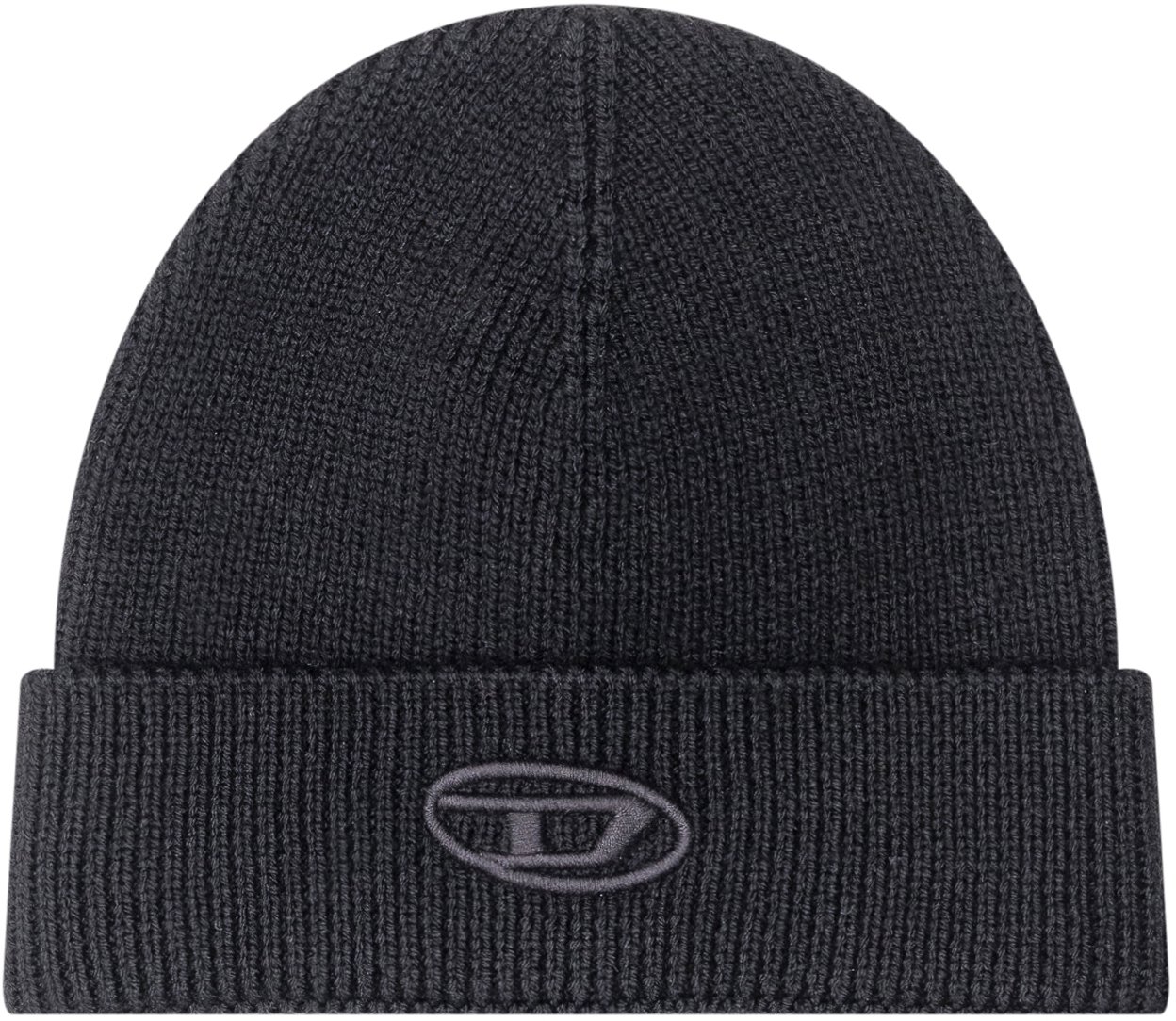 Diesel Diesel Kids Beanie Nero con Logo Ricamato Zwart