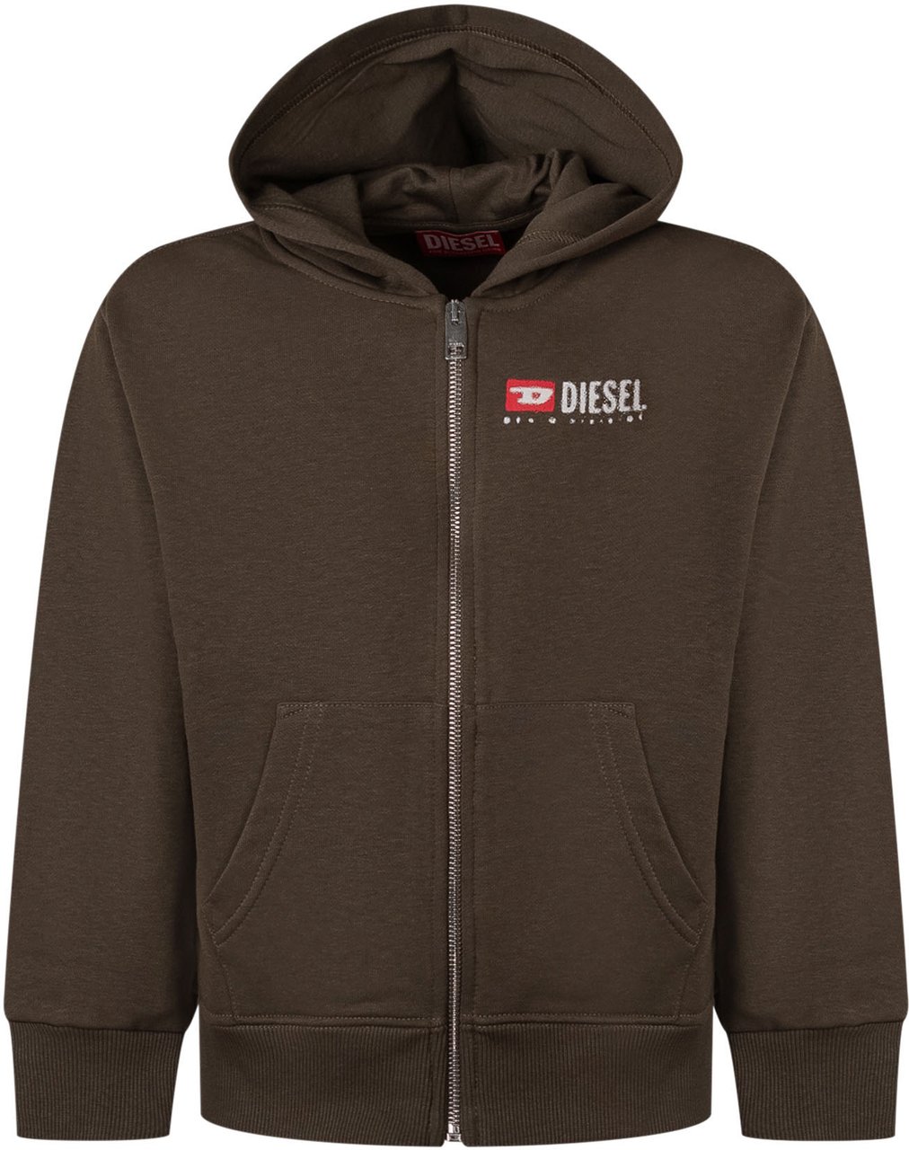 Diesel Felpa con Cappuccio e Zip Bruin