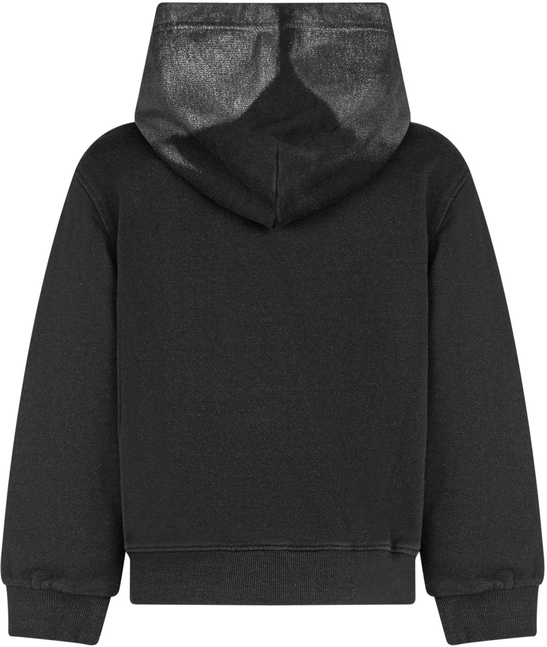 Diesel Diesel Kids Felpa Nera con Stampa Metallica Zwart